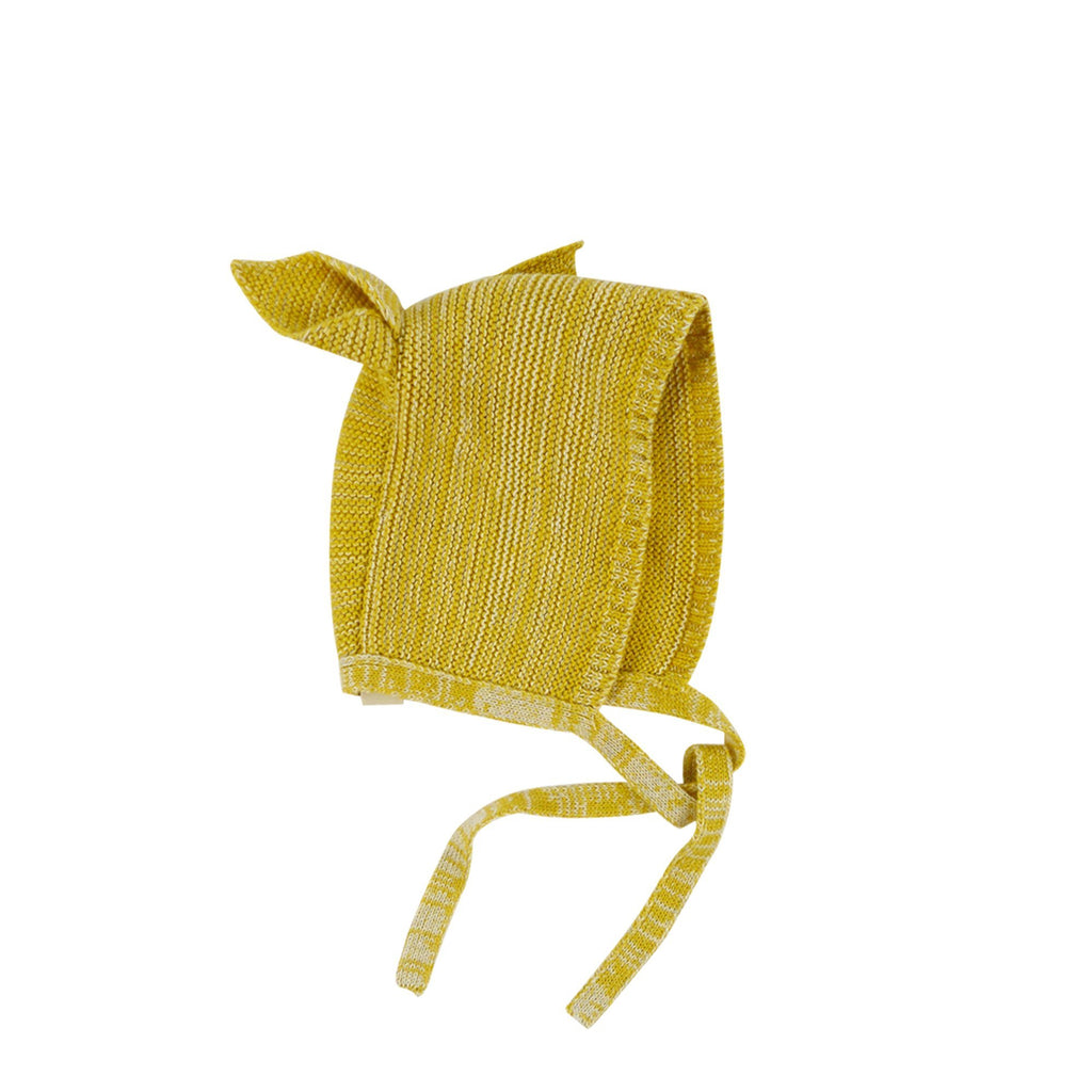 BaYiRi / Links Ears Bat Bonnet (color Frog Gold)　ニット頭巾 - kehare
